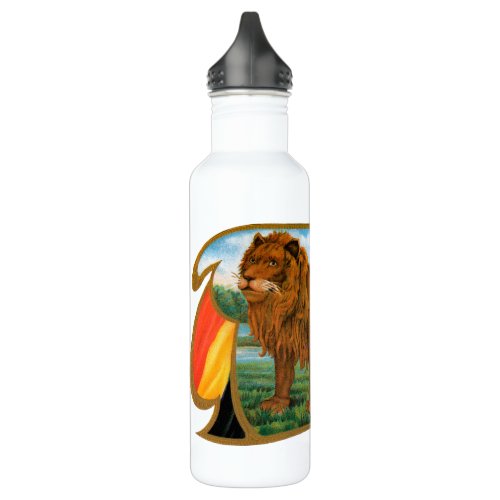 Vintage Cigar Label Art Lion King of the Jungle Stainless Steel Water Bottle