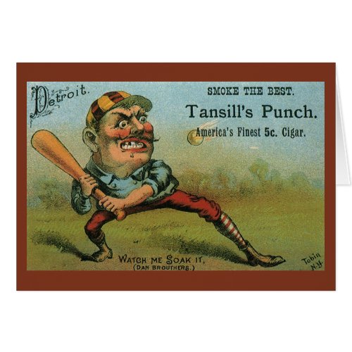 Vintage Cigar Label Sports Baseball Tansill Punch