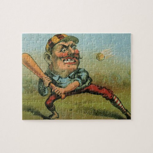 Vintage Cigar Label Sports Baseball Tansill Punch Jigsaw Puzzle