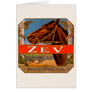 Vintage Cigar Label, Zev Race Horses Brown Colt Cards