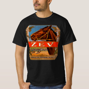 Vintage Cigar Label, Zev Race Horses Brown Colt T-Shirt
