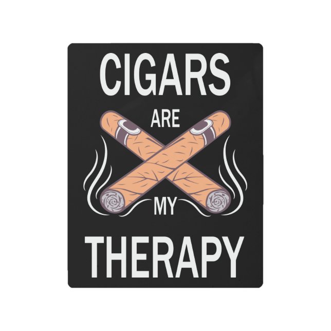 Vintage Cigar  Metal Print (Front)
