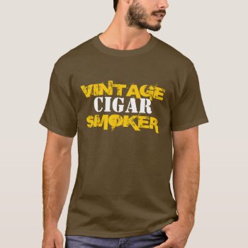 Vintage Cigar Smoker T-shirt by jams722 at Zazzle