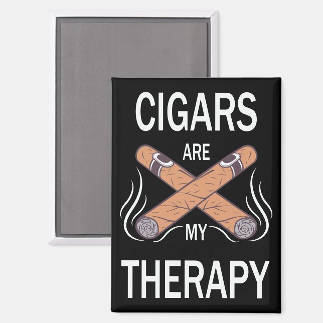 Vintage Cigar Therapy Magnet (Front/Back)