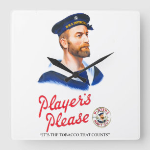 Vintage cigarette add for Round Wall Clock