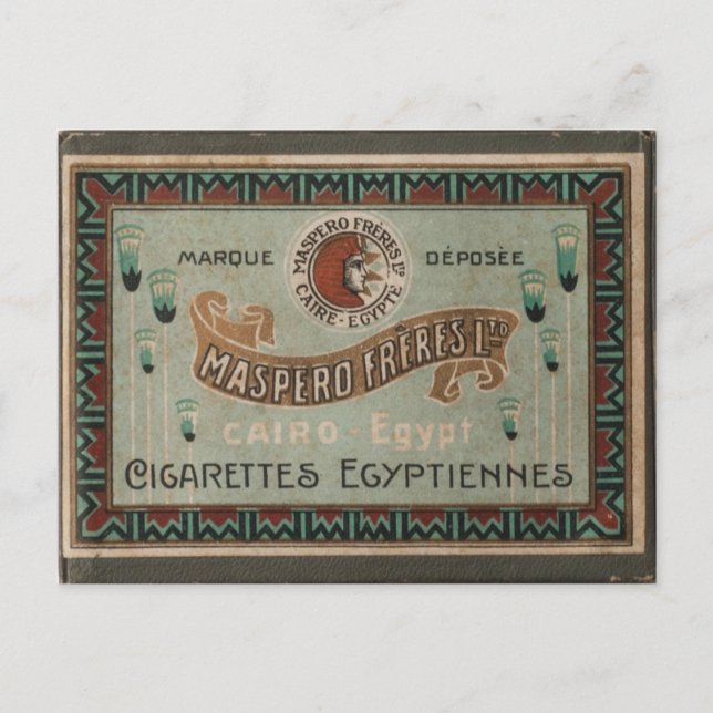 Vintage Cigarette Box Postcard (Front)