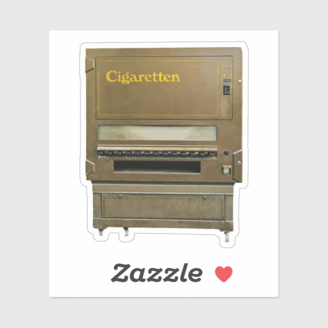 Vintage Cigarette Vending Machine Sticker (Sheet)