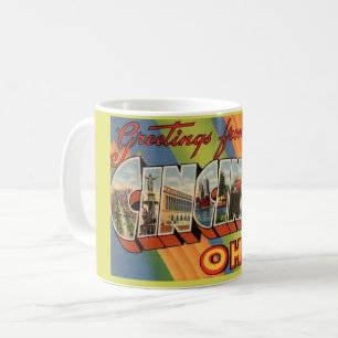 Vintage Cincinnati Greeting  Coffee Mug
