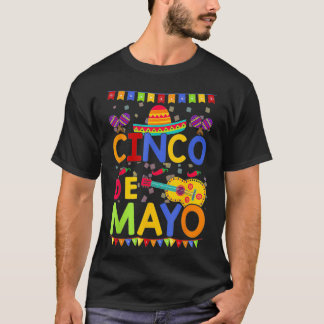 Vintage Cinco De Mayo Meico Guitar Funny1 T-Shirt