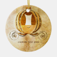 Vintage Cinderella Carriage Princess Ornament