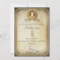 Vintage Cinderella Carriage & Slipper Wedding