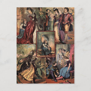 Vintage Cinderella Christmas Montage Holiday Postcard