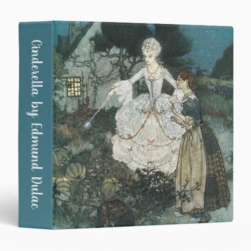 Vintage Cinderella Fairy Godmother by Edmund Dulac 3 Ring Binder