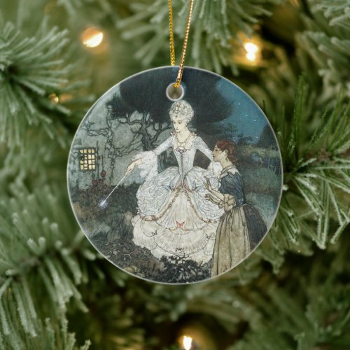 Vintage Cinderella Fairy Godmother by Edmund Dulac Ceramic Ornament