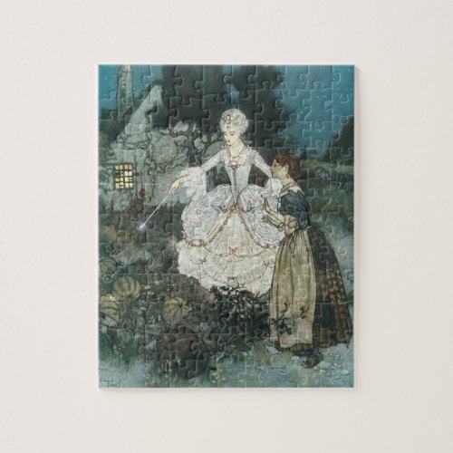 Vintage Cinderella Fairy Godmother by Edmund Dulac Jigsaw Puzzle