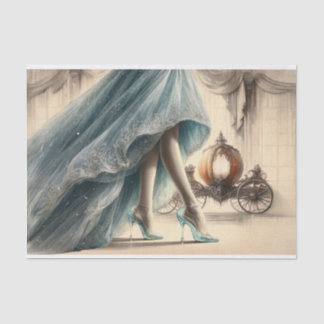 Vintage Cinderella Gown & Glass Slipper Decoupage  Tissue Paper