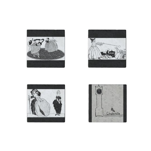 Vintage Cinderella Magnet, Fairy Tale Magnets (Front)