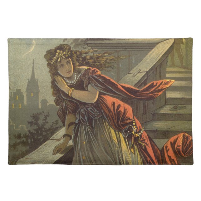 Vintage Cinderella, Victorian Fairy Tales Cloth Placemat (Front)