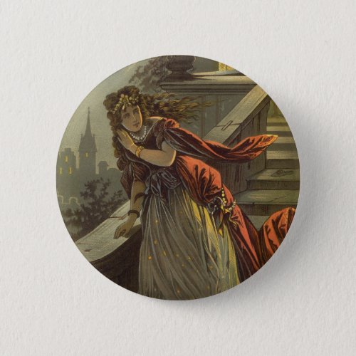 Vintage Cinderella Victorian Fairy Tales Pinback Button