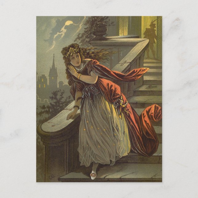 Vintage Cinderella, Victorian Fairy Tales Postcard (Front)