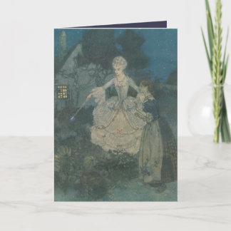 Vintage Cinderella with Godmother Letterpress Thank You Card