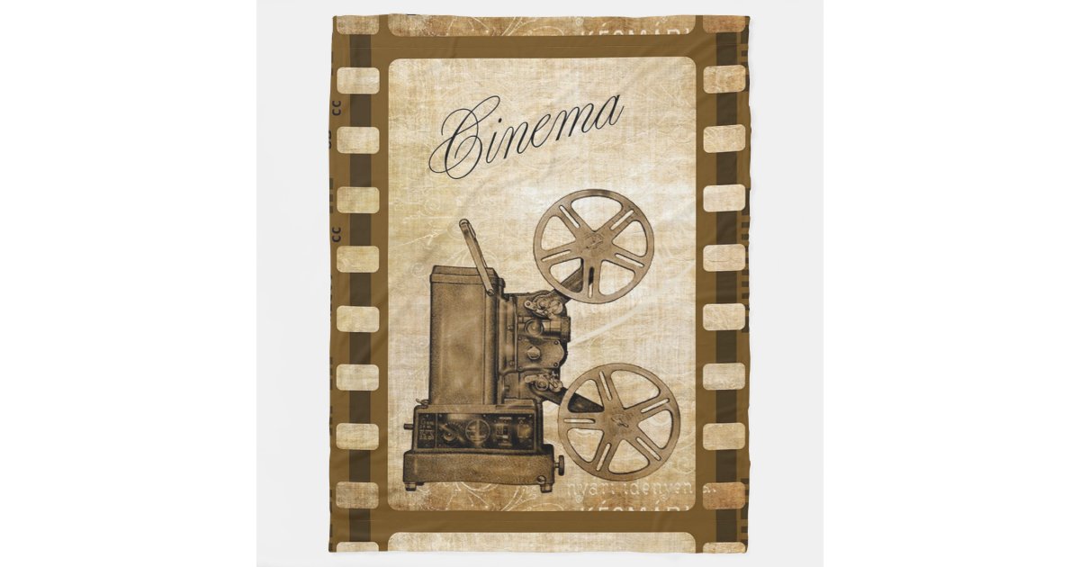 Vintage Cinema Fleece Blanket