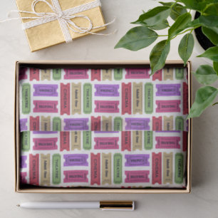 Vintage Cinema & Theatre Ticket Stubs Pattern Tissue Paper
