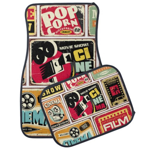 Vintage cinema tin signs collection Movie industr Car Floor Mat