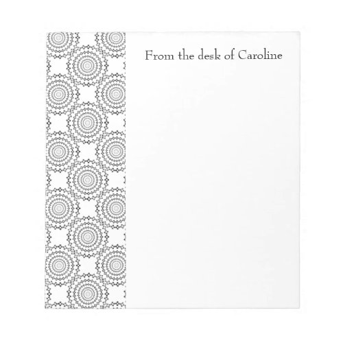 Vintage Circle Pattern Personalized Notepad
