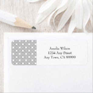 Vintage Circle Pattern Return Address Label