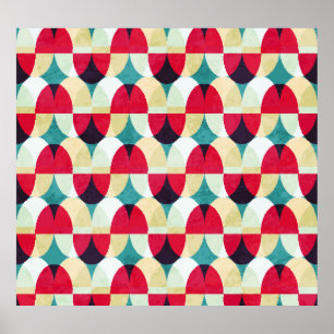 Vintage circle, seamless abstract pattern. poster