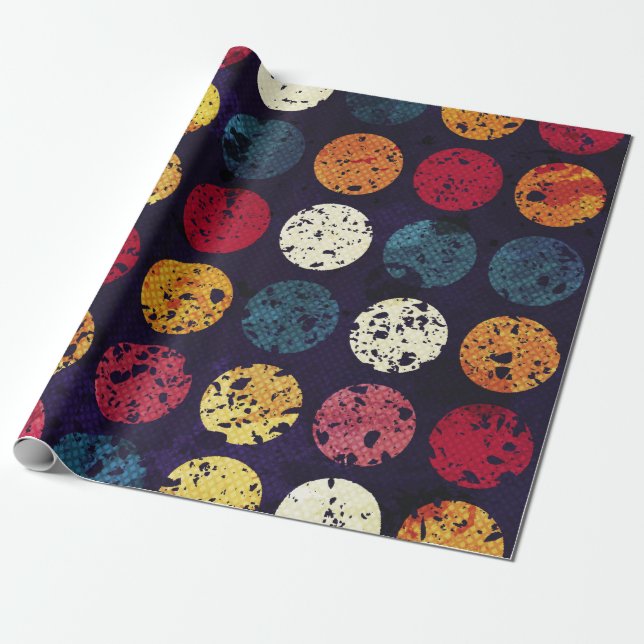 vintage circle seamless patternpattern,abstract,te wrapping paper (Unrolled)