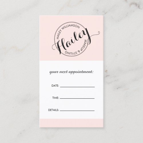 Vintage Circle Stamp Logo Pink Appointment