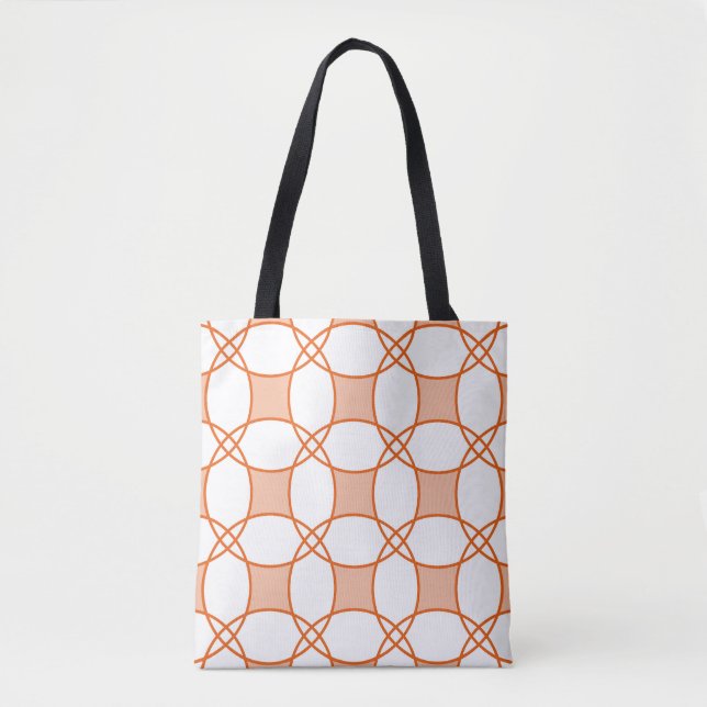Vintage Circles Art: Seamless Geometric Pattern Tote Bag (Front)