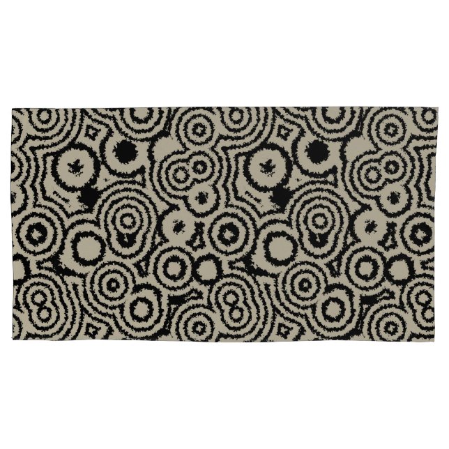 Vintage Circles Pillow Case (Front-Left)