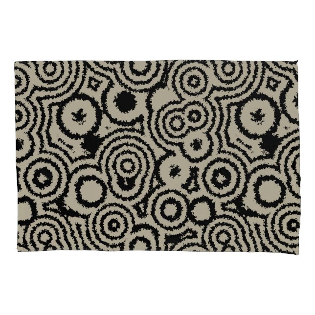 Vintage Circles Pillow Case (Front-Left)