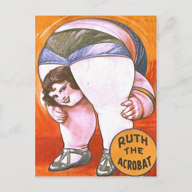 Vintage Circus Acrobat Postcard (Front)