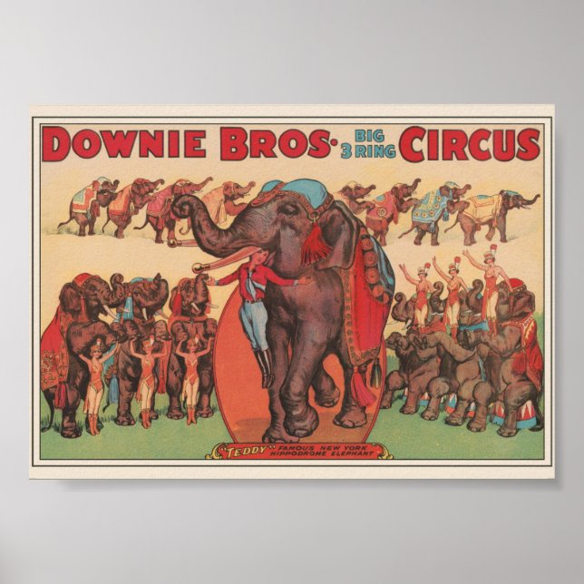 Vintage Circus Ad Poster (Front)
