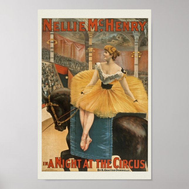 Vintage Circus Ad Poster (Front)