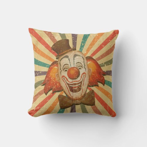 Vintage Circus Art Throw Pillow