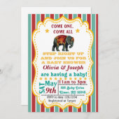 Vintage Circus Baby Shower Invitation (Front/Back)