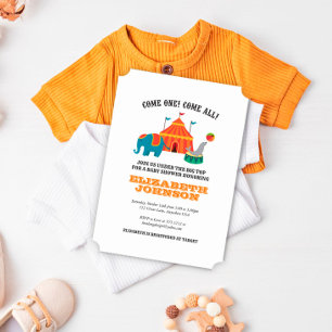 Vintage Circus Baby Shower Invitation