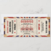 Vintage Circus Baby Shower Ticket Carnival Theme Invitation (Front)
