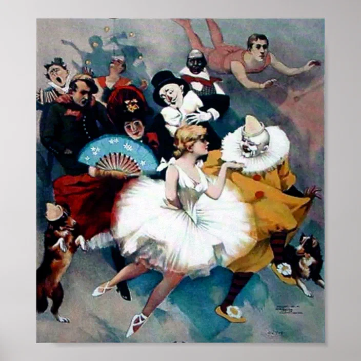 Circus Ballerina Clown poster | Zazzle.com
