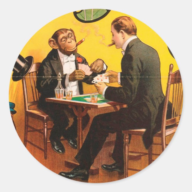 Vintage : circus Barnum & Bailey - Classic Round Sticker (Front)