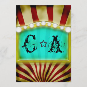 Vintage Circus Big top wedding invitation