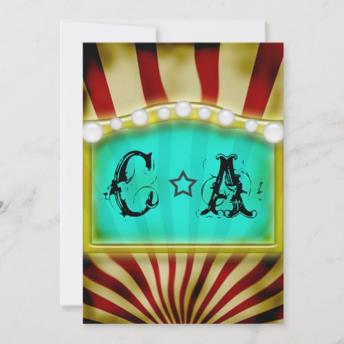 Vintage Circus Big top wedding invitation