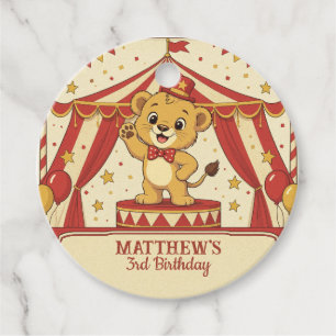 Vintage Circus Birthday Party Favor Tags