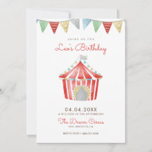 Vintage Circus Birthday Party Invitation