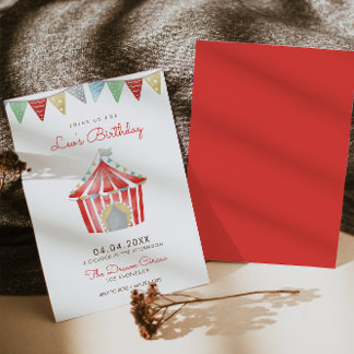Vintage Circus Birthday Party Invitation